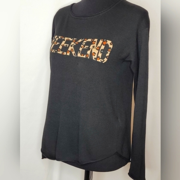 Rachel Zoe Black Cashmere Blend Animal Print "Weekend" Sweater - Size S - Picture 2 of 6